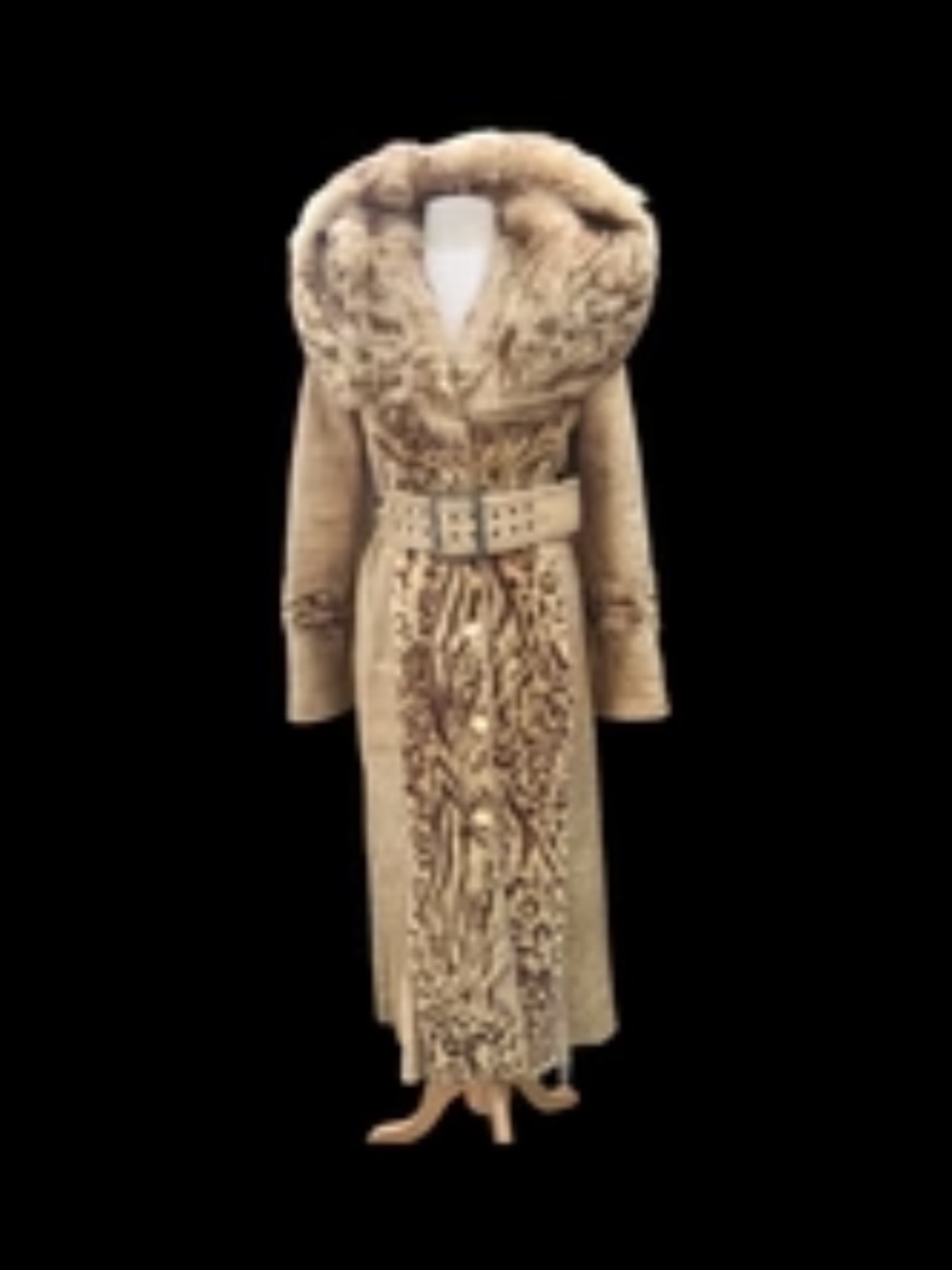 Made in Italy Leopard Cheetah Spotted Cat Printed Genuine Shearling Coat